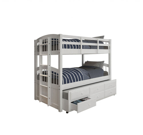 Dimatii White Twin Bunk Bed