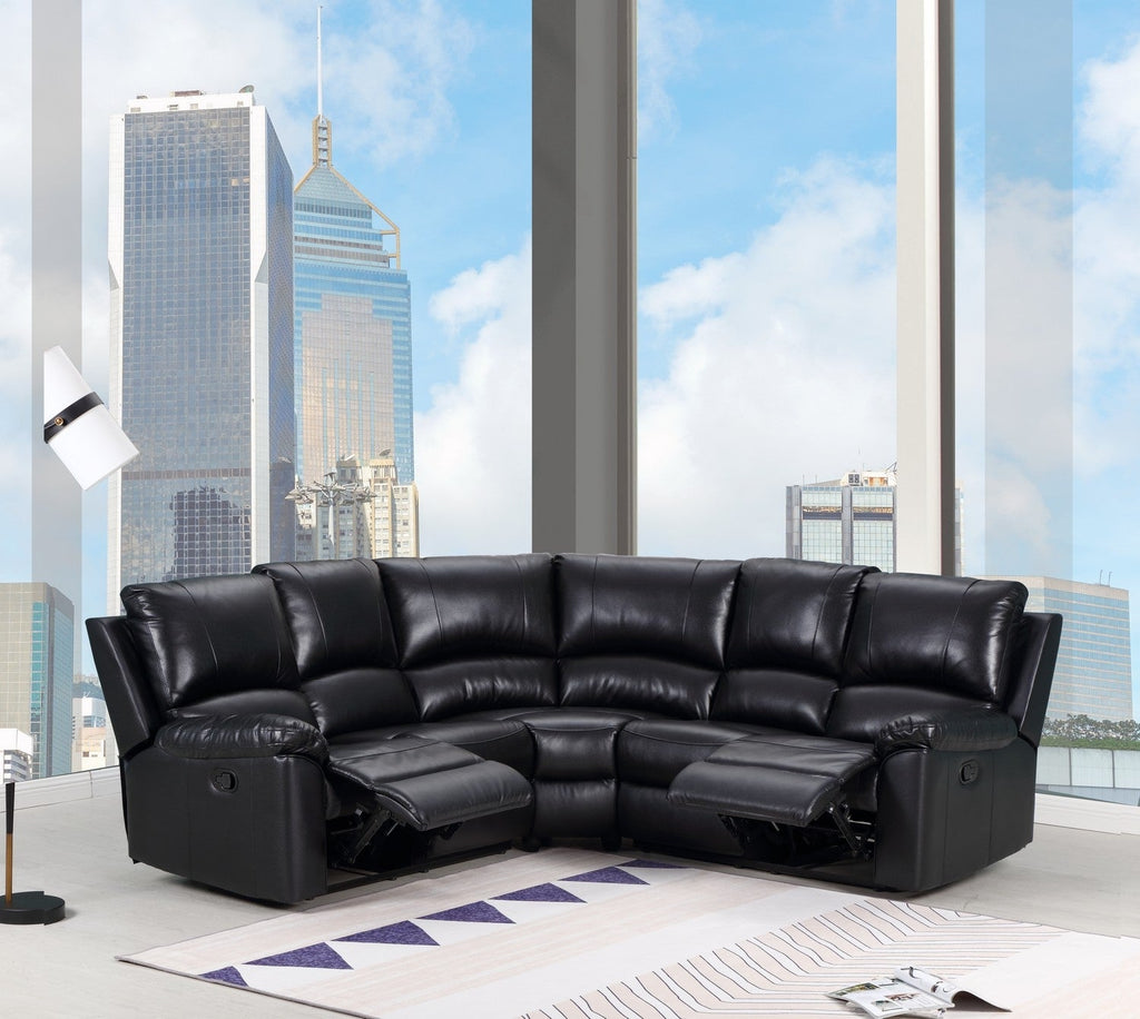 Black Power Reclining Sectional