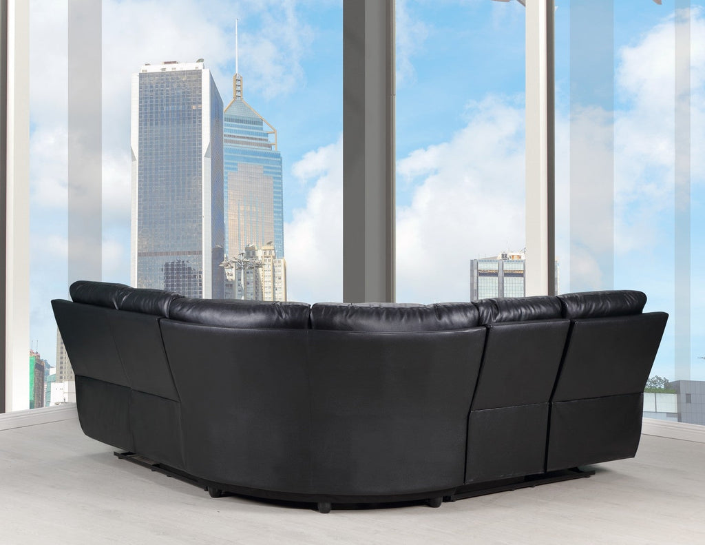 Black Power Reclining Sectional