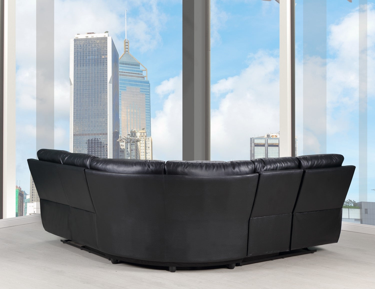 Black Power Reclining Sectional