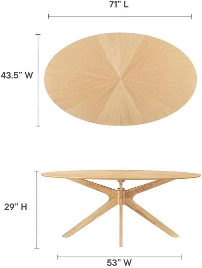 Star Oak Oval Dining Table